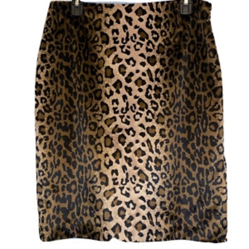 INC International Concepts Leopard Print Pencil Skirt